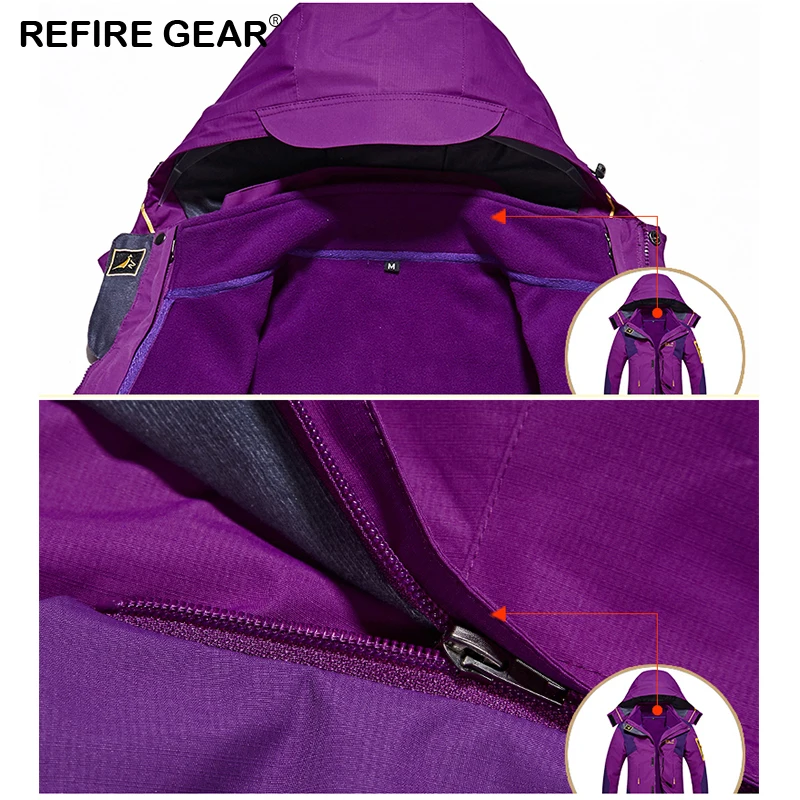 ReFire Gear зимняя теплая водонепроницаемая походная куртка для мужчин спортивная
