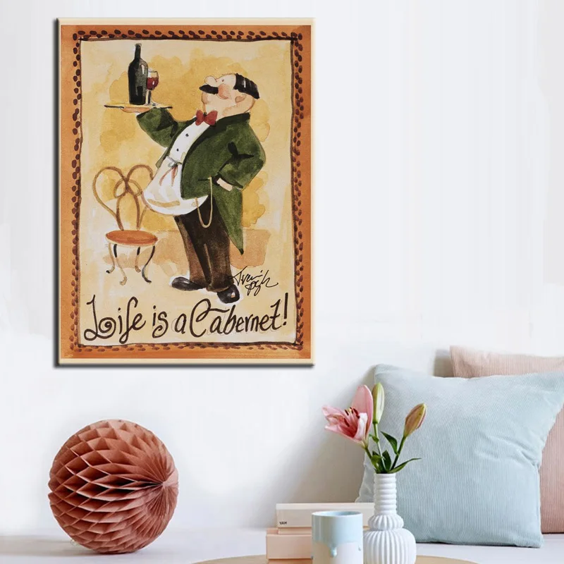 Современная Картина на холсте Жизнь как вино постер с принтом Настенная картина