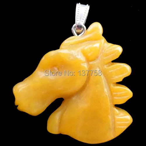 9 шт. красивая резная подвеска в форме лошадиной головы из смешанных камней бисер