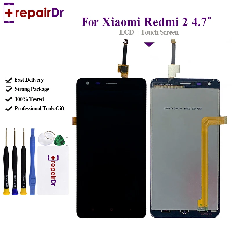 100% протестированный ЖК-дисплей для Xiaomi Redmi 2 кодирующий преобразователь