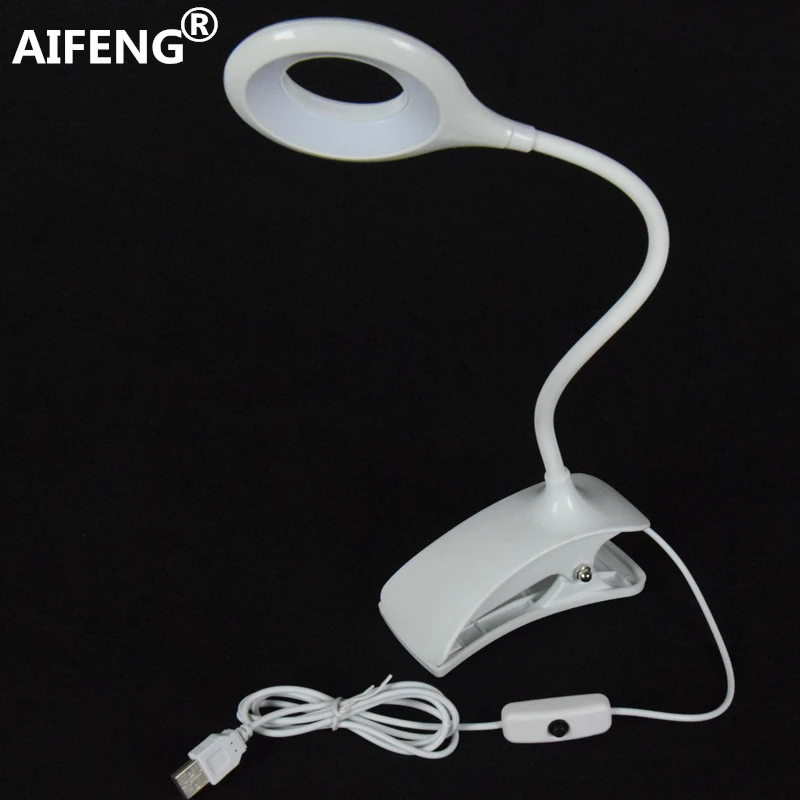 Настосветильник лампа AIFENG с зажимом гибкая светодиодная usb-лампа для чтения 16