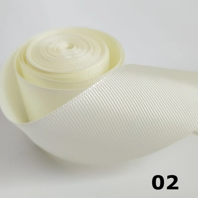 color 02 HL 5 yards 1-1/2"(40mm) Solid Color Grosgrain Ribbons Making Hair Bows Wedding Decorative Gift Box Wrapping DIY Crafts R010 - Цвет: color 02