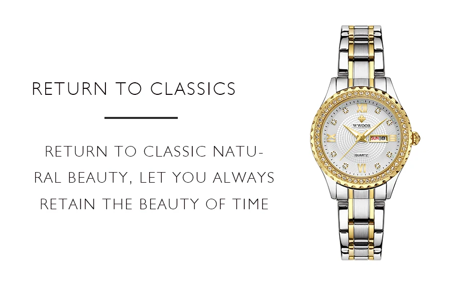 WWOOR новые золотые женские часы-браслет водонепроницаемые женские часы из нержавеющей стали повседневные женские кварцевые часы женские Reloj Mujer