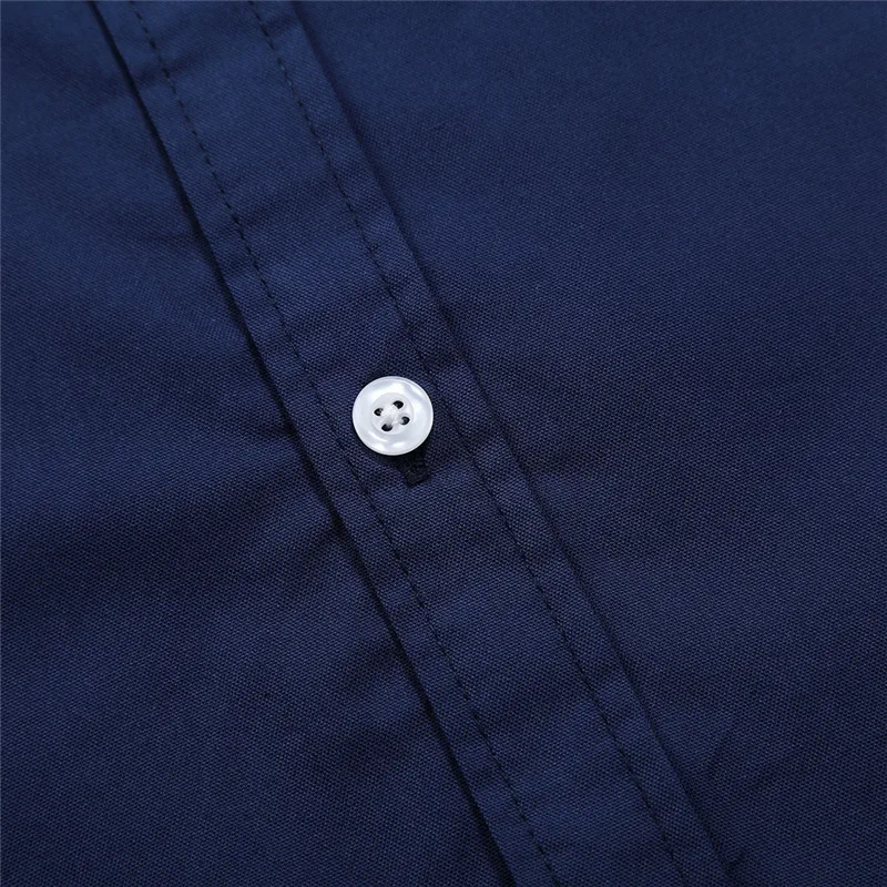 

Men's Casual Long Sleeve Oxford Dress Shirt with Left Chest Pocket Cotton Male Casual Solid Button Down Shirts S-XL