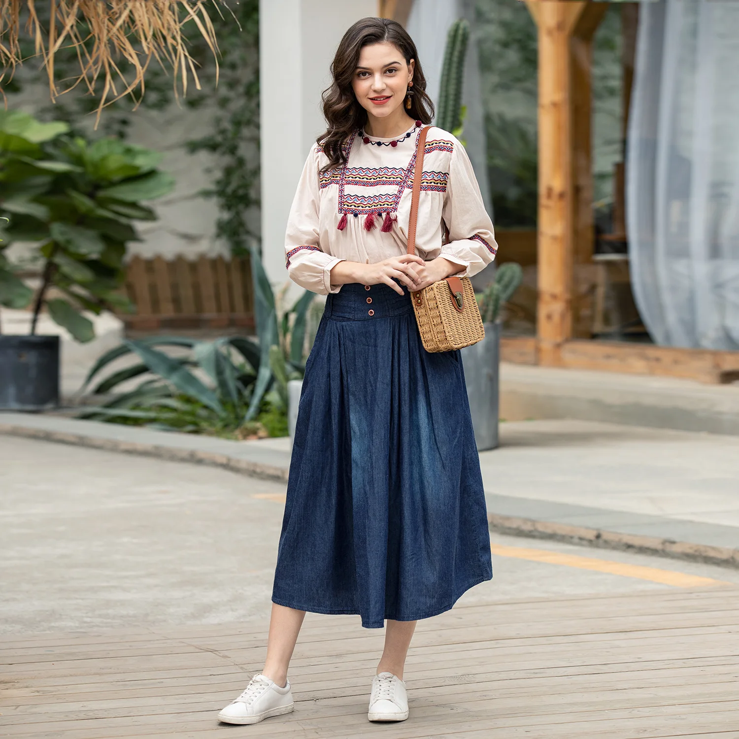 

2021 Summer New Arrival Women Denim High Waist Casual Plus Size Cotton Polyester Spandex Free Shipping