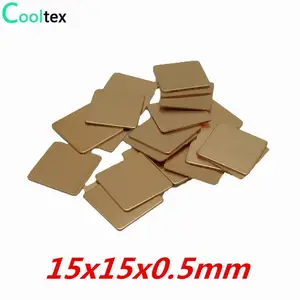 20 шт.лот 15x15x0,5 мм медная прокладка сделай сам, теплоотвод, теплоотвод, лист для ноутбука, GPU, ЦПУ, VGA, чип ОЗУ, охлаждение