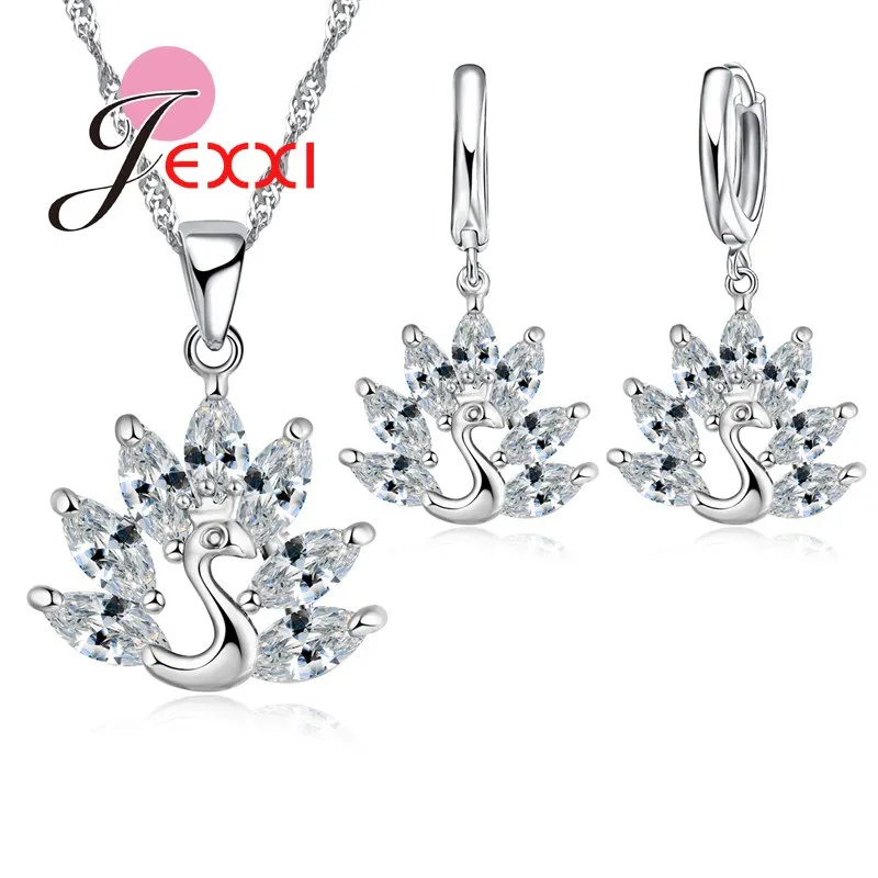 Женский комплект из колье и серёг серебра 925 пробы|earrings necklace jewelry set|jewelry setsearrings for |
