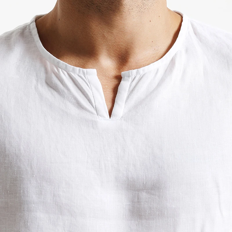 SIMWOOD 2019 летние мужские рубашки с коротким рукавом 100% лен дышащий воротник