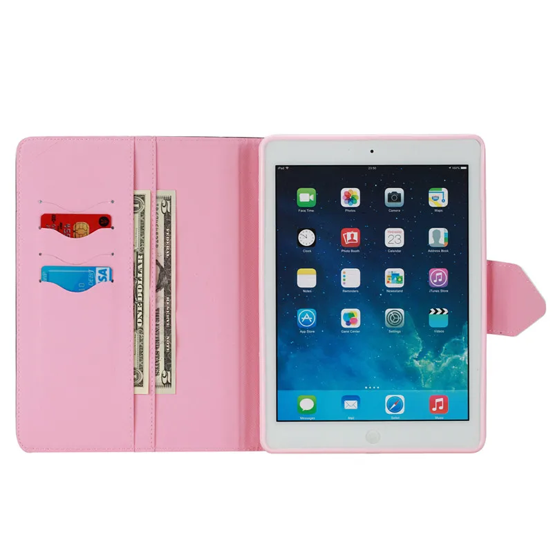 Wekays для Apple Ipad Air Ipad 5 с милым рисунком кота кожи(полиуретан) с откидной крышкой с функцией подставки чехол для IPad Air IPad 5 IPad5 9," Чехол для планшета