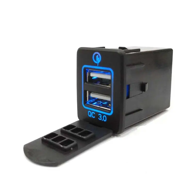 Автомобильное зарядное устройство с двумя USB портами 12 В Quick Charge 3 0|Кабели