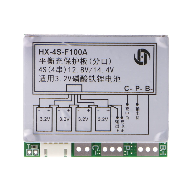 4S 100A w/баланс 3 2 V LiFePo4 жизни 18650 Батарея ячейка PCB плата защиты BMS
