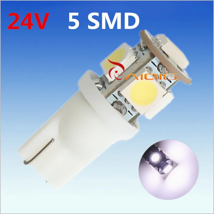 T10 5 SMD DC 24V 5050 светодиодный производитель DEMO 194 168 w5w интерьерный клиновидный белый