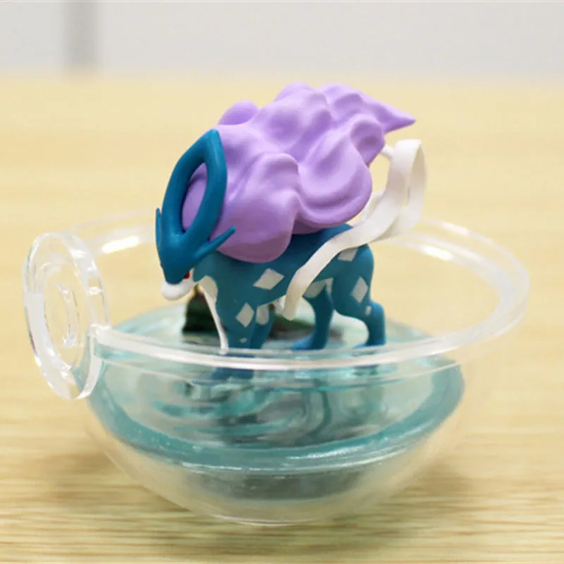 6 шт./компл. прозрачный шар Пикачу Chikorita Articuno Иви ПКМ фигурка игрушки украшения комнаты подарки для детей