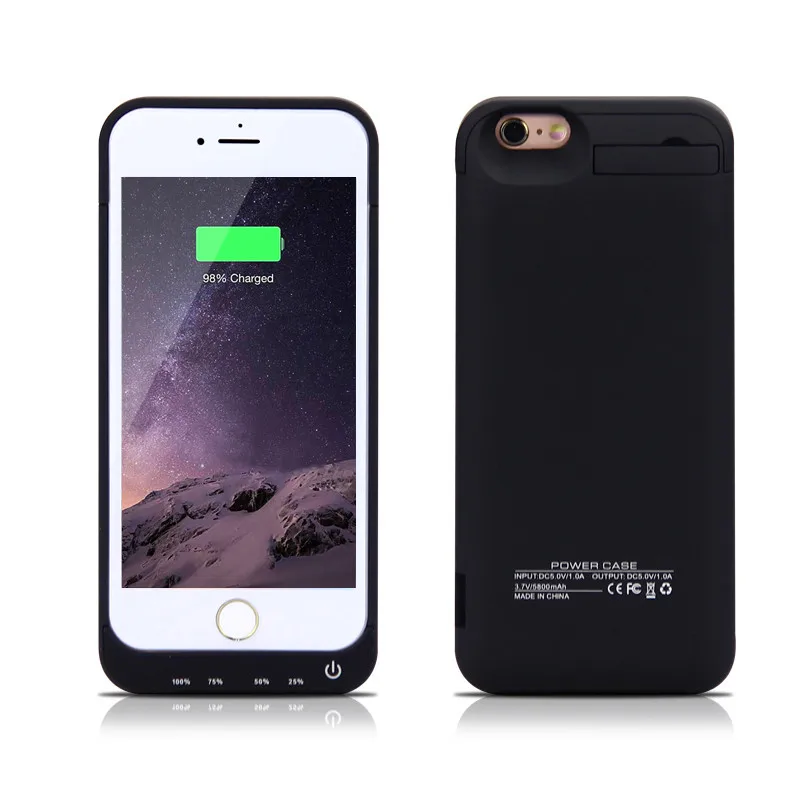 Black for I6 6s Gagaking 5800 мА/ч, Батарея Чехлы для iPhone 6 6s Портативный Батарея резервного копирования зарядная батарея Мощность чехол для iPhone6 6s чехол - Цвет: Black for I6 6s