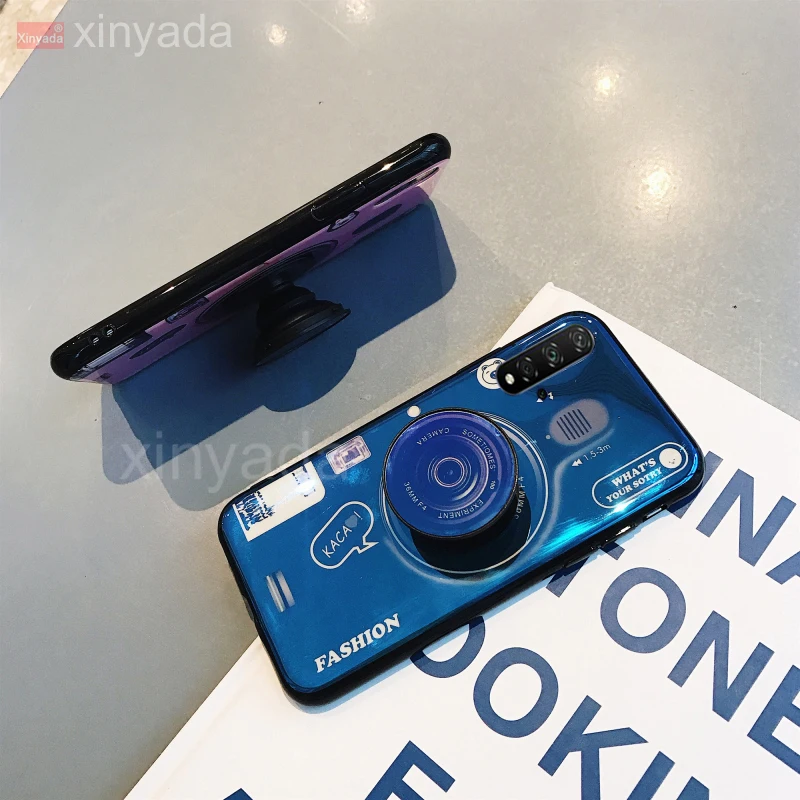 Чехол для huawei Honor 20 Pro Nova 5T Honor20 Lite, Роскошный чехол для камеры, мягкий гелевый бампер, силиконовый чехол из ТПУ с цветами