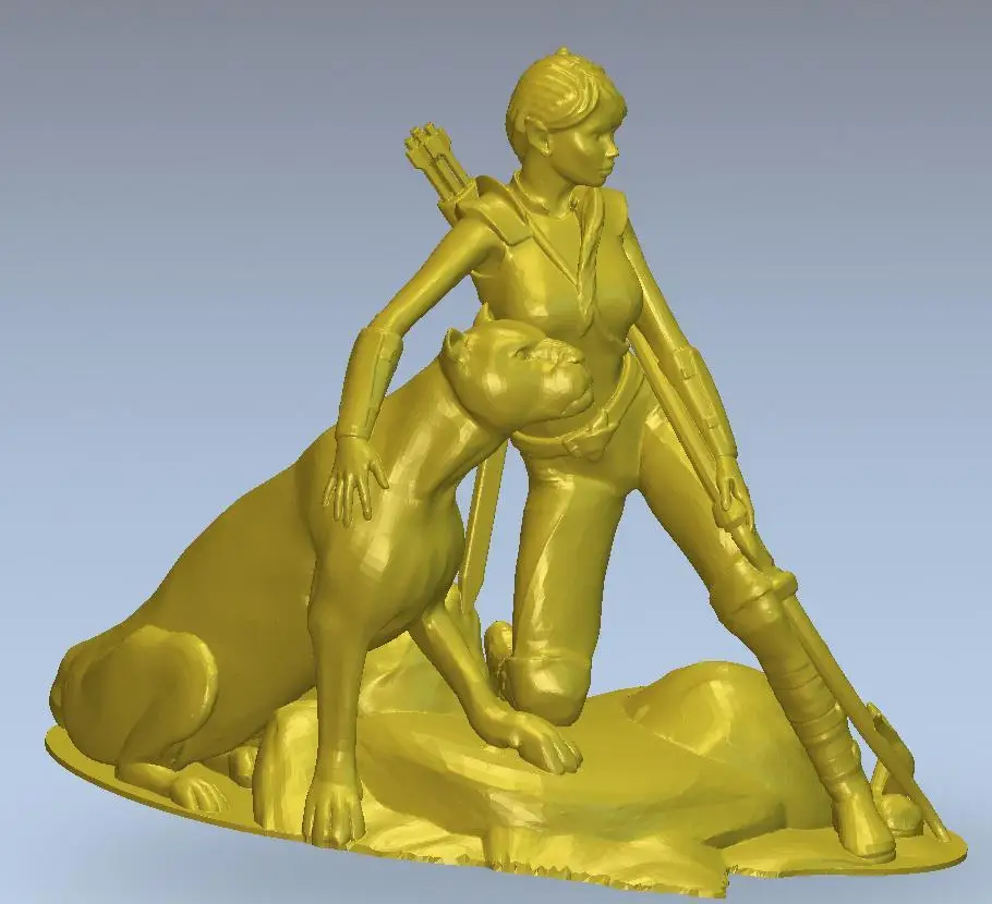 3d модель рельеф для ЧПУ или 3D принтеров в формате STL статуя Охотница | Инструменты