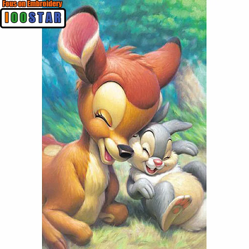 

Full Square/Round Drill 5D DIY Diamond Painting "Rabbits and deer" 3D Embroidery Cross Stitch Mosaic Rhinestone Home Decor Gift