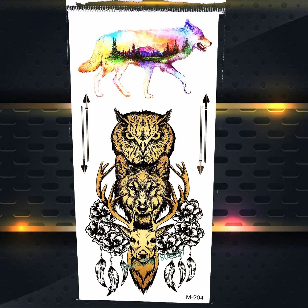 3D орел временная татуировка мужской боди арт рука Татуировка рукав PGF229