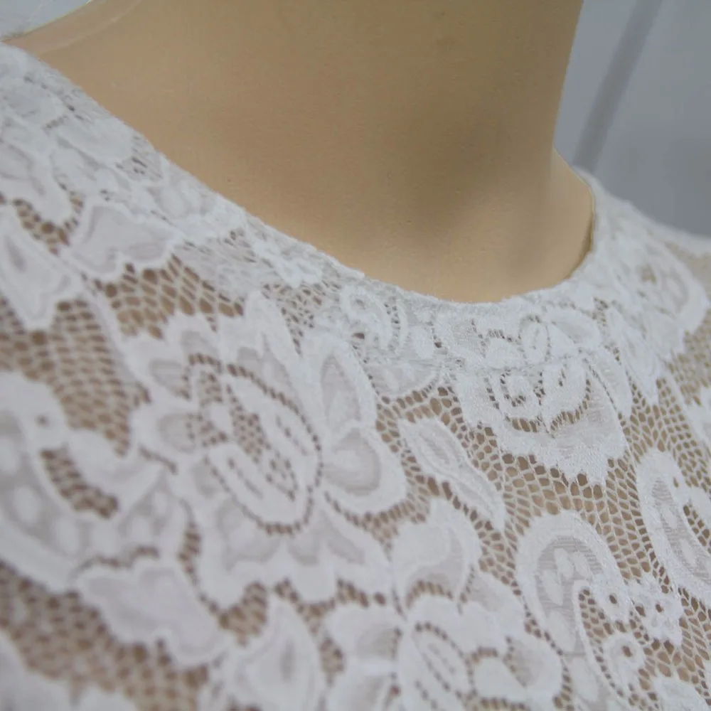 Летнее белое кружевное платье женское сексуальное просвечивающее вечернее для