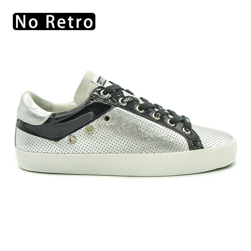 Silver shoes CANGMA/брендовая мужская обувь; Серебристая лакированная кожа; узор в горошек; кроссовки на платформе; мужские дизайнерские кроссовки; Новинка года; обувь - Цвет: Silver shoes