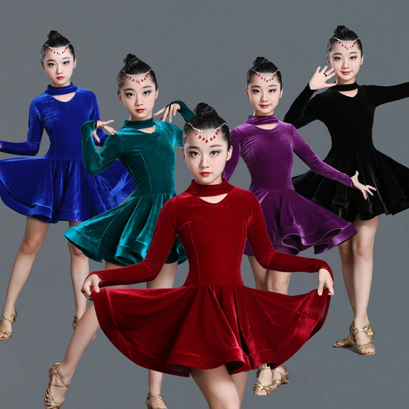 Новая распродажа одежда с длинными рукавами для девочек черного и красного цвета