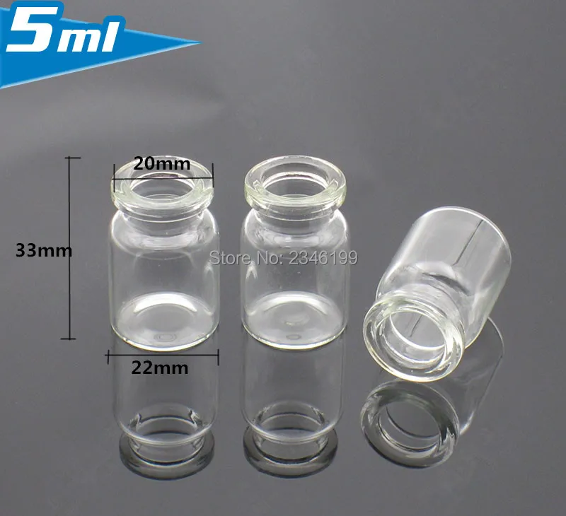 100 шт 5 мл 6 янтарные прозрачные стеклянные флаконы с алюминиево-пластиковой