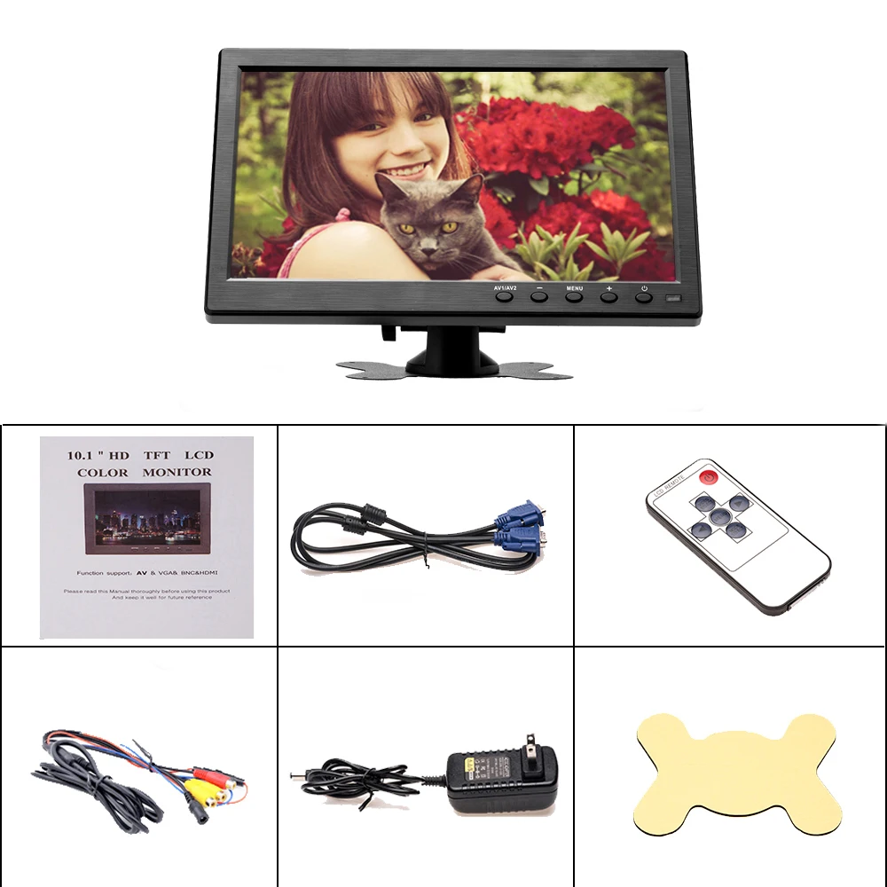 Podofo 10," Автомобильный подголовник монитор HD цифровой TFT lcd экран dvd-плеер тонкий дизайн УФ покрытие HDMI VGA AV USB SD порт