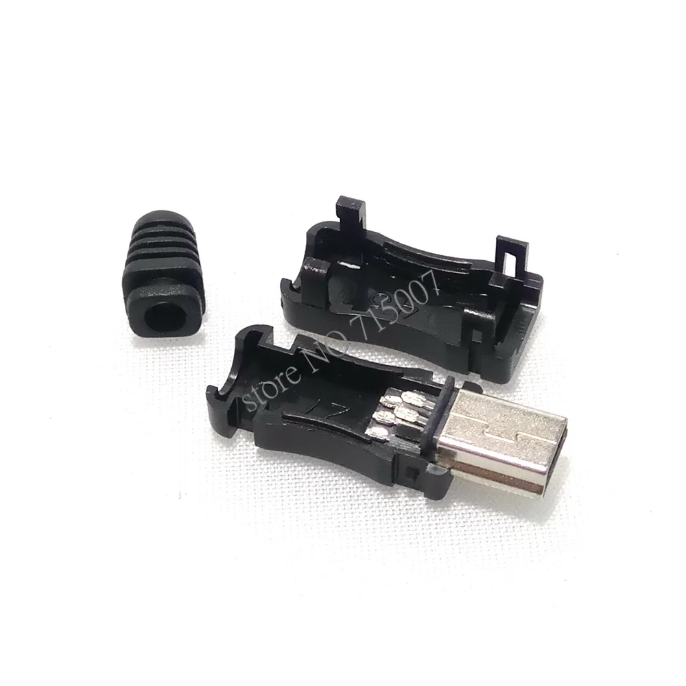 Бесплатная доставка 10 шт./лот DIY Mini / micro USB b 8 штырьков штекер разъем с пластиком