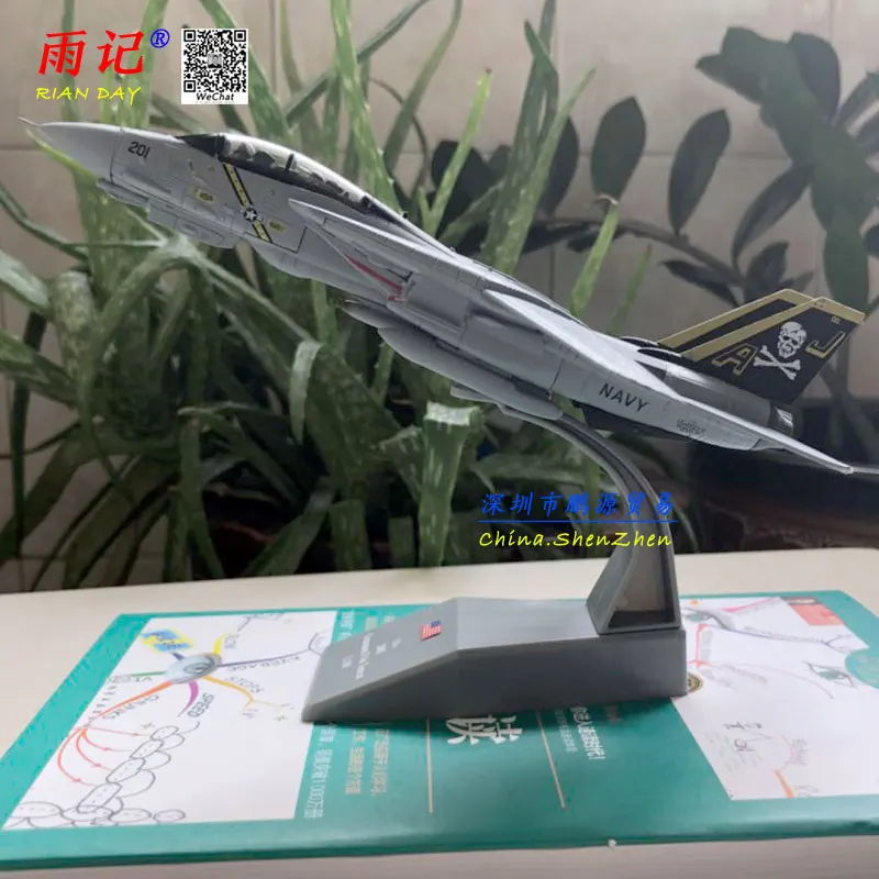 AMER 1/100 масштаб США F-14A/B AJ200 VF-84 истребитель литой металлический военный самолет модель игрушки для сбора/подарок