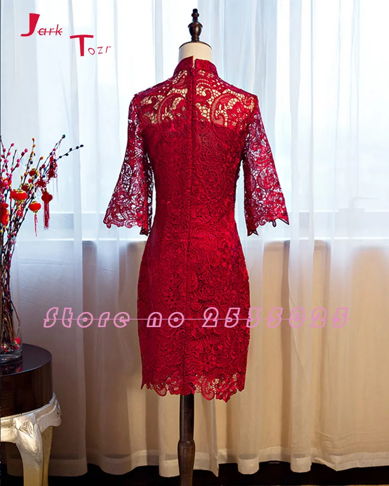 Вечерние платья до колен Jark Tozr на заказ кружевные для матери невесты молнии с