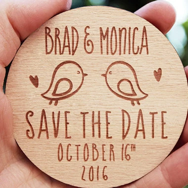 Деревянные магниты для сохранения даты деревенские деревянные свадебные