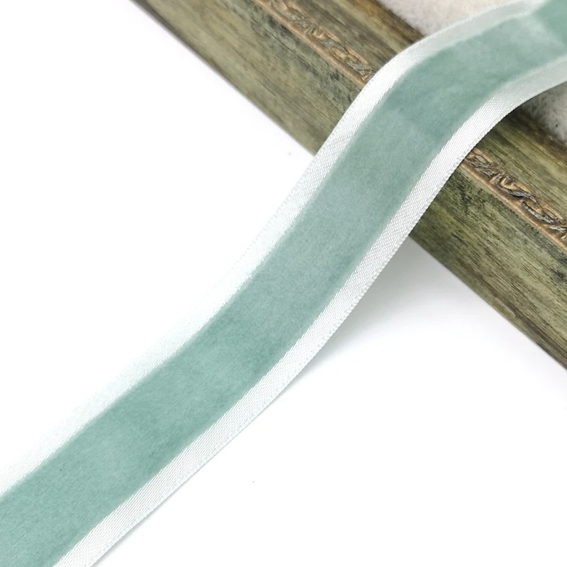 3 ярда 25 мм атласная бархатная лента с краями украшение для свадебной вечеринки