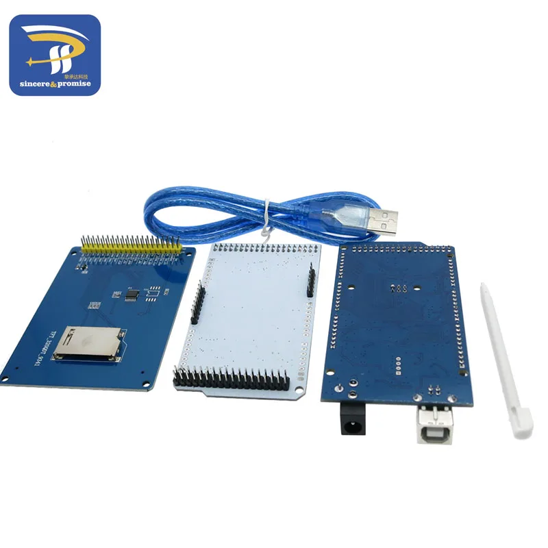 3," TFT lcd сенсорный+ TFT 3,2 дюймовый экран+ Мега 2560 R3 с usb кабелем для Arduino комплект