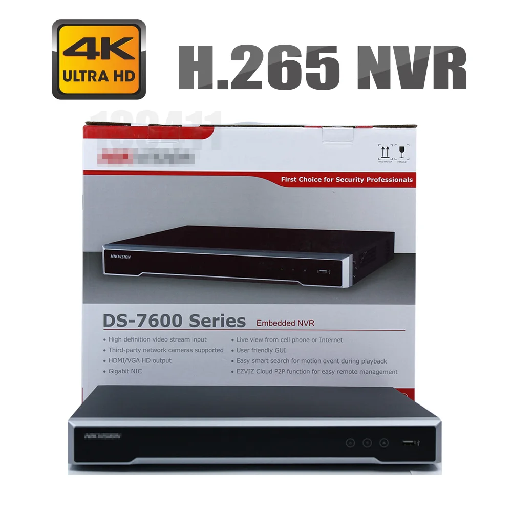 Обновляемый сетевой видеорегистратор HIKVISION 4K H.265 NVR POE 8CH 16CH DS-7608NI-I2/8 P DS-7616NI-I2/16 до 12