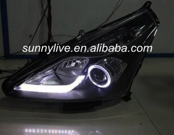 Для NISSAN Tiida светодиодный головной фонарь ангельские глазки 2011-2012 год