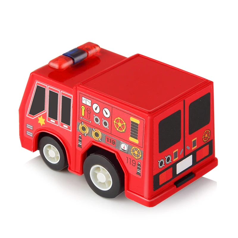 4 шт./компл. мини сплава автомобиль игрушки Потяните Diecast Brinquedo пожарная машина