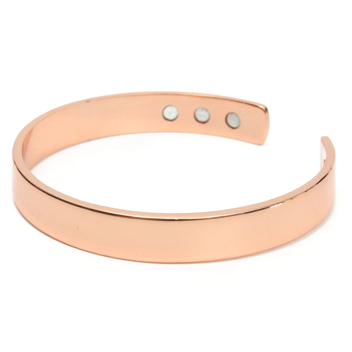 Copper Magnetic Wrist Bangle Bracelet For Pain Relief Rheumatic Arthritis Men Women Bangle With 6 Holes Magnets Health Balance