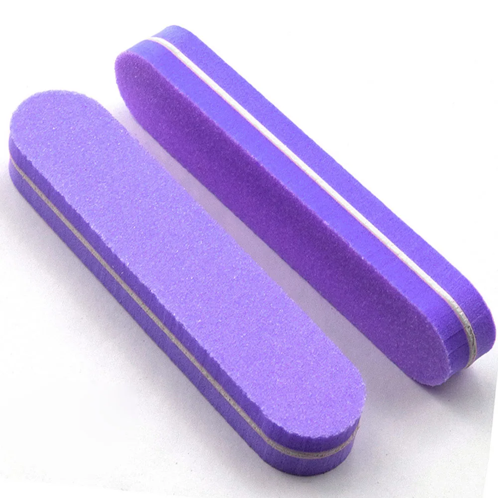 purple Новинка 1 шт. мини-пилка для ногтей Полировка шлифовальный моющийся Уход за ногтями полировка двухсторонняя бумага дизайн ногтей педикюр и маникюрные инструменты - Цвет: purple