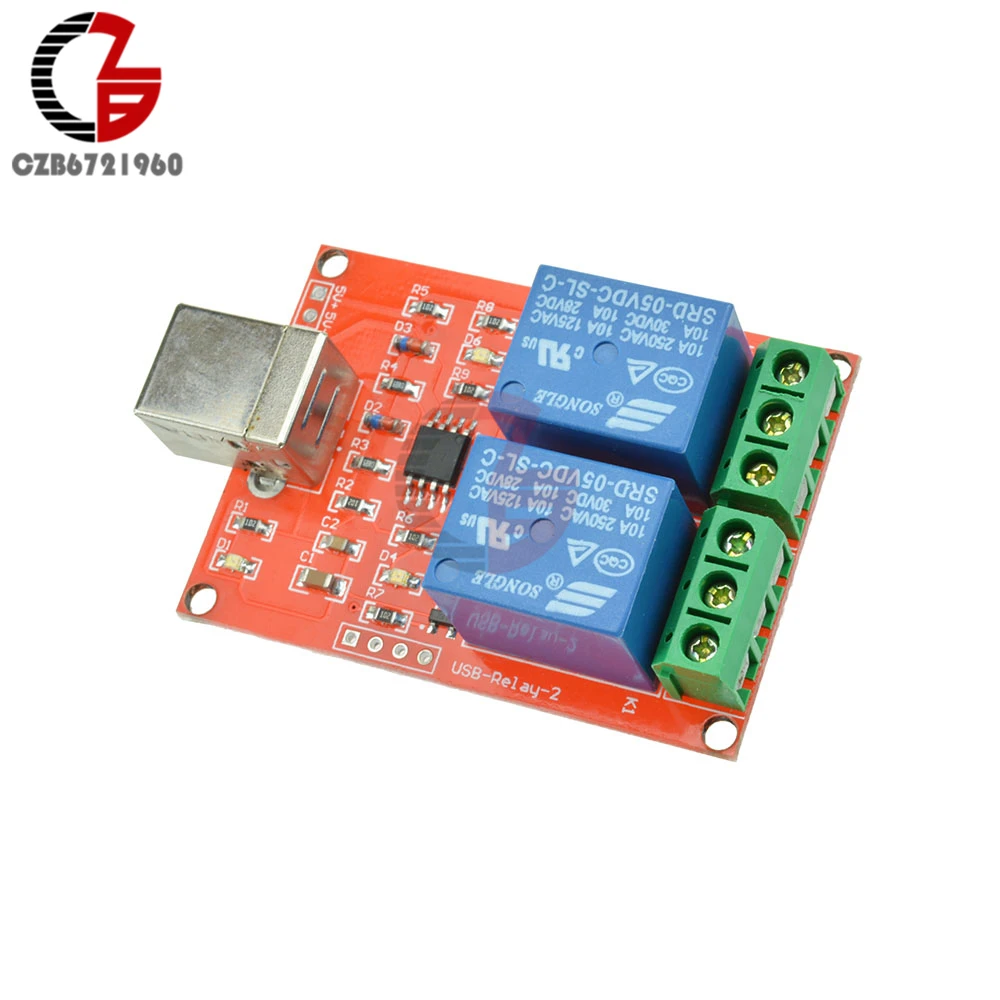 5V 2 канальный релейный модуль USB Управление переключатель клавиатуры компьютера Управление переключатель PC интеллигентая(ый) Управление для умного дома