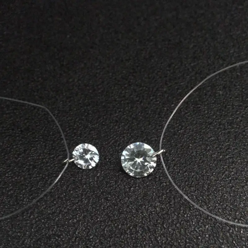 7 прозрачное ожерелье в виде рыбной линии Женская цепочка до ключицы невидимая из