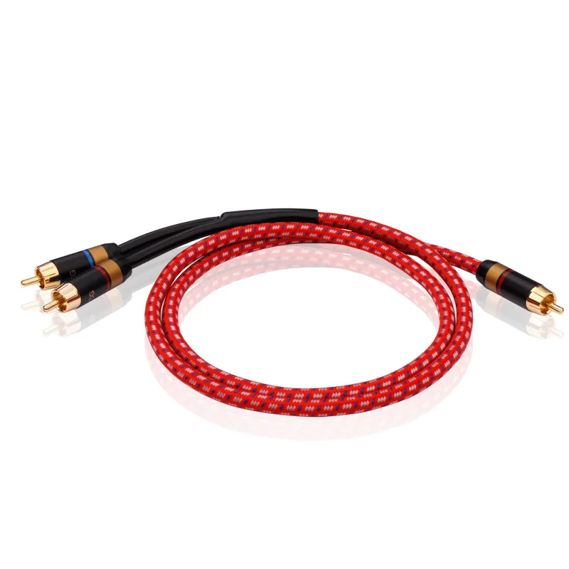 Аудиокабель Rca lotus Signal один Лотос поворота двойной лотос RCA на 2RCA | Электроника