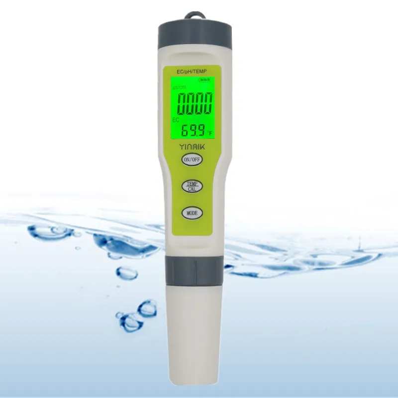 Цифровой тестер воды с подсветкой 4 в 1/3 1 тест EC/TDS/PH/TEMP качества набор Тестовых