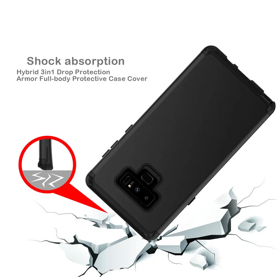Armor Shockproof TPU+PC Phone Cover For Samsung Galaxy Note9 Coque Heavy Duty Protection Case note 9 |