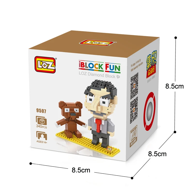 LOZ бриллиант Конструктор Мистер Бин герой фигурки игрушки конструктор сборка