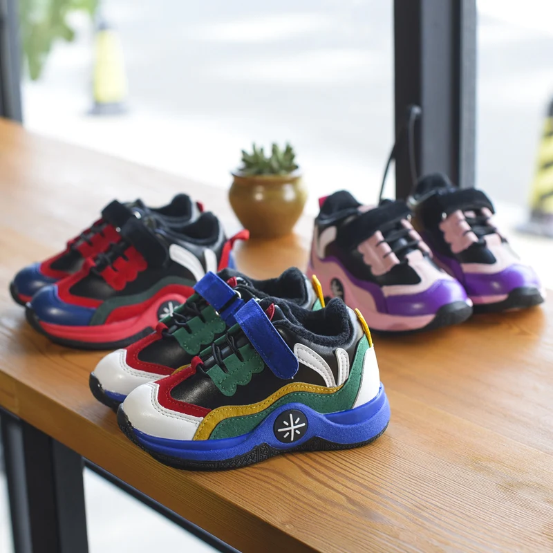 Children Winter Warm Sports Sneakers Boys Soft Cotton Shoes Girls Spring Pink Fashion Waterproof Casual | Детская одежда и обувь