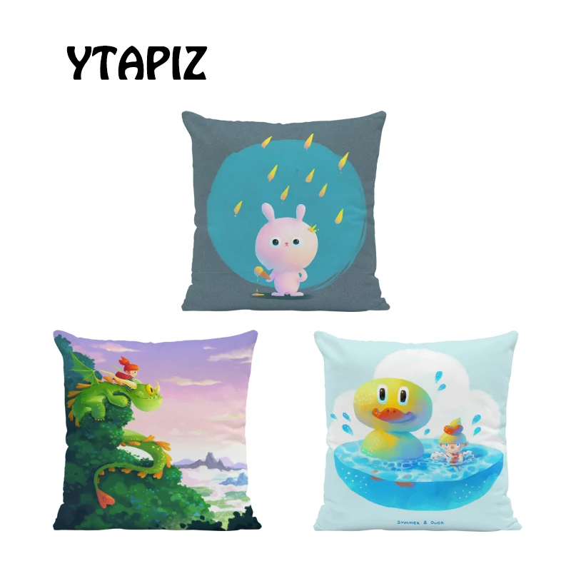 Милый мультяшный Стильный чехол для подушки кролик девочка Тыква Лампа Кошка