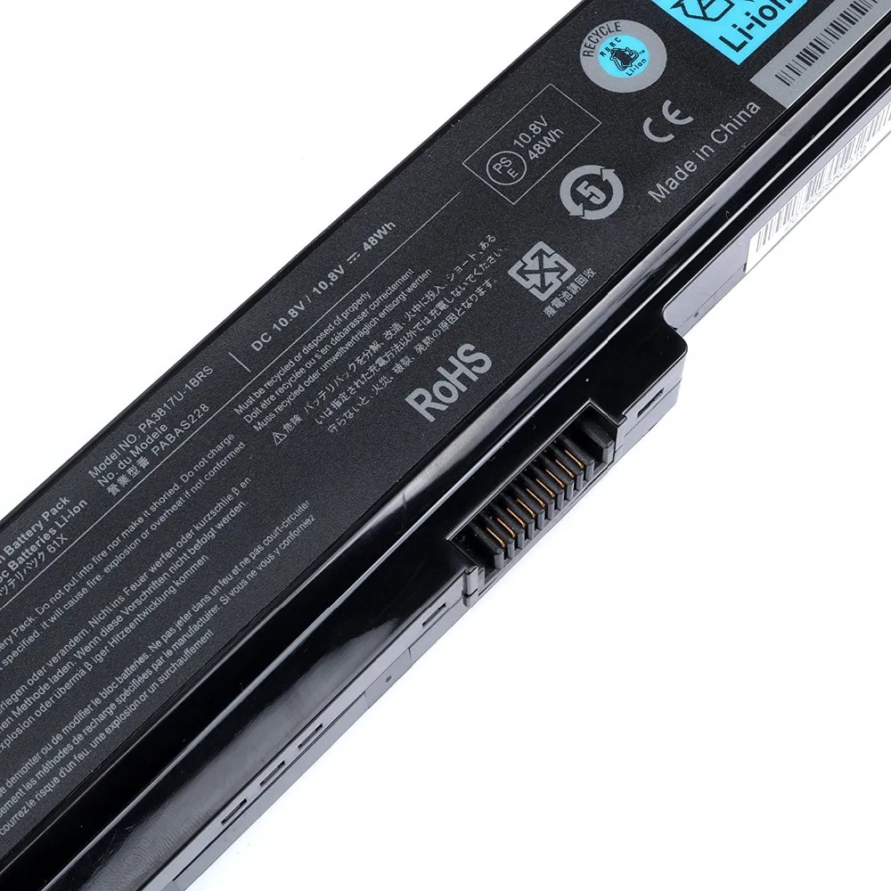 10 8 V 48wH Подлинная для Toshiba PA3817U-1BRS Батарея A660 C655 L600 L675 L675D L700 L745 L750 M640 M645 PA3818U-1BRS PABAS228 |
