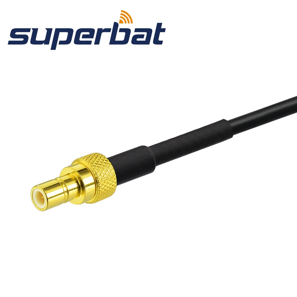 Кабель Superbat Fakra K с прямым гнездом на SMB отрезок разъемом для RG174 15 см