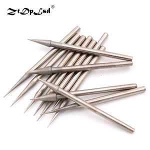 ZtDpLsd 1 шт. 2,35 мм хвостовик с острым Сталь истирательное игла режущая головка нефрит вырезать точность гравировки поворотный сферические инструмент для снятия заусенцев