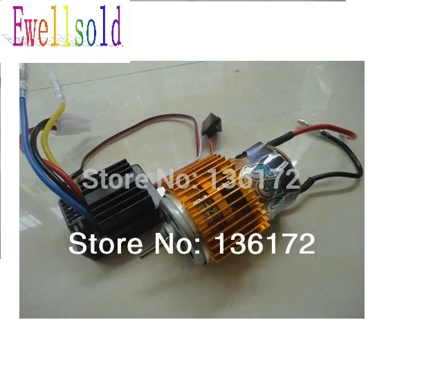 Ewellselling 1/10 r/c автомобильный щеточный двигатель 550 + 320A 40amp Водонепроницаемая